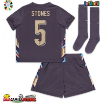 Camisa de Futebol Inglaterra John Stones #5 Equipamento Secundário Infantil Europeu 2024 Manga Curta (+ Calças curtas)